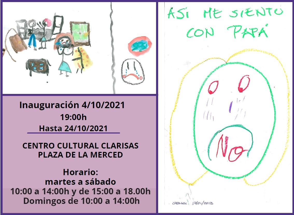 Los dibujos de los niños y niñas víctimas de la violencia de género  protagonizan una exposición en Las Clarisas - Malos Tratos